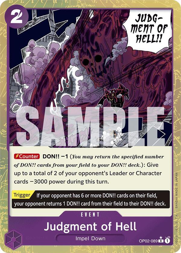 Judgment of Hell (Textured Foil) R Premium Booster -The Best- OP02-089 NM