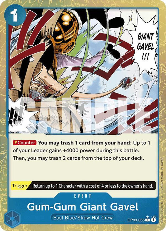 Gum-Gum Giant Gavel (Textured Foil) C Premium Booster -The Best- OP03-055 NM