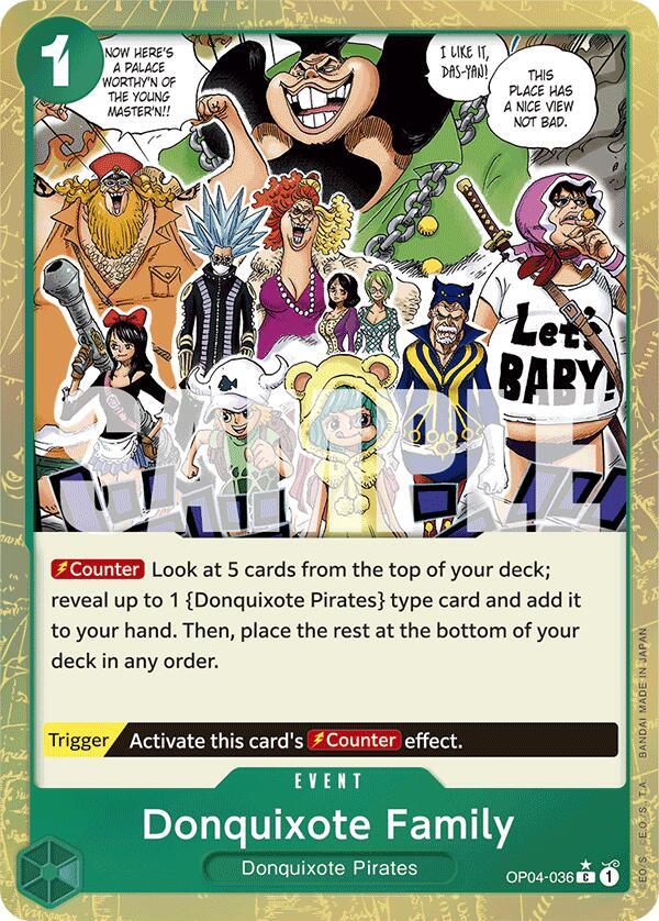 Donquixote Family (Textured Foil) C Premium Booster -The Best- OP04-036 NM