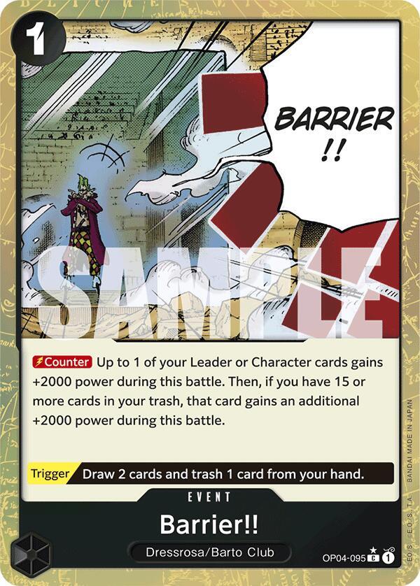 Barrier!! (Textured Foil) C Premium Booster -The Best- OP04-095 NM