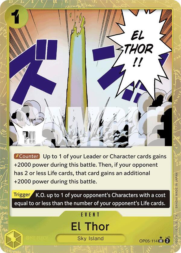 El Thor (Textured Foil) UC Premium Booster -The Best- OP05-114 NM