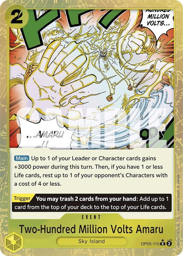 Two-Hundred Million Volts Amaru (Textured Foil) R Premium Booster -The Best- OP05-115 NM
