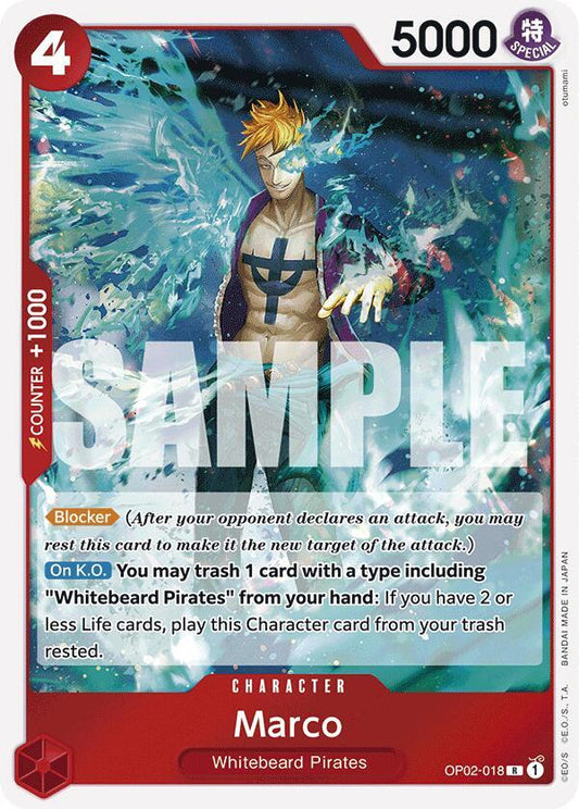 Marco (Reprint) R Premium Booster -The Best- OP02-018 NM