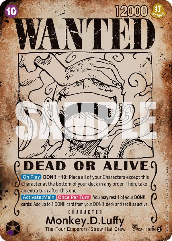 Monkey.D.Luffy (Wanted Poster) SEC Emperors in the New World OP05-119 NM