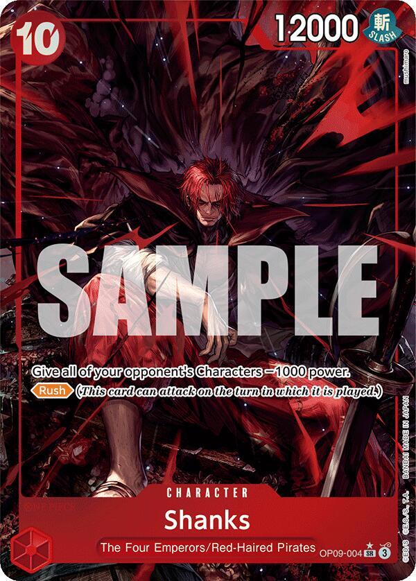 Shanks (004) (Alternate Art) SR Emperors in the New World OP09-004 NM