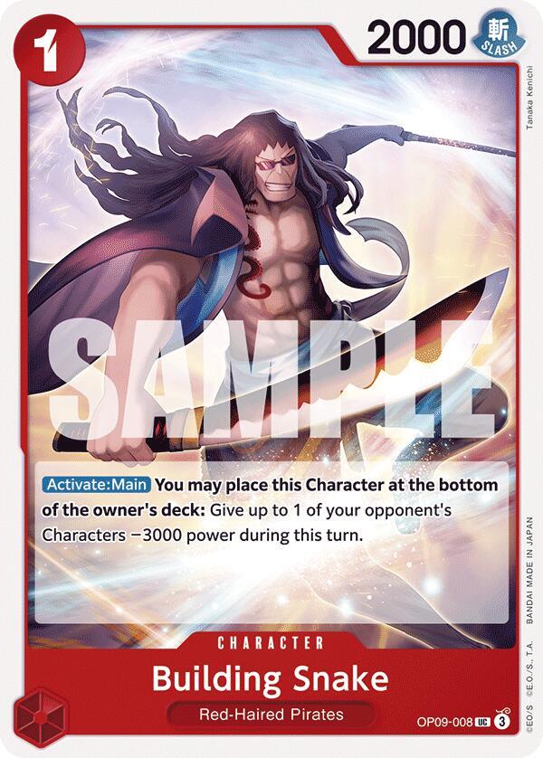 Building Snake UC Emperors in the New World OP09-008 NM