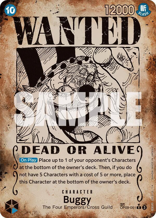 Buggy (051) (Wanted Poster) R Emperors in the New World OP09-051 NM