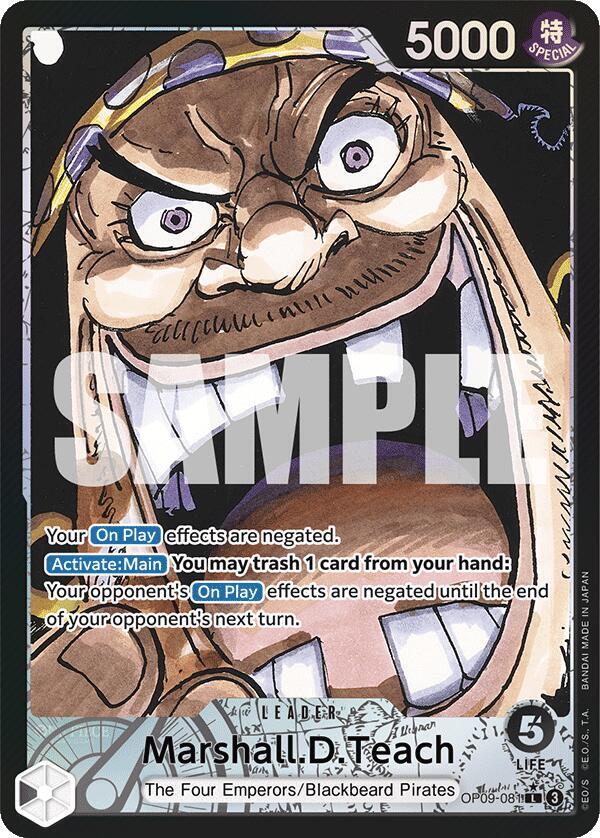 Marshall.D.Teach (081) (Parallel) L Emperors in the New World OP09-081 NM