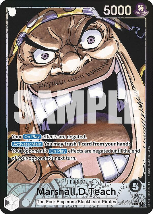 Marshall.D.Teach (081) (Parallel) L Emperors in the New World OP09-081 NM