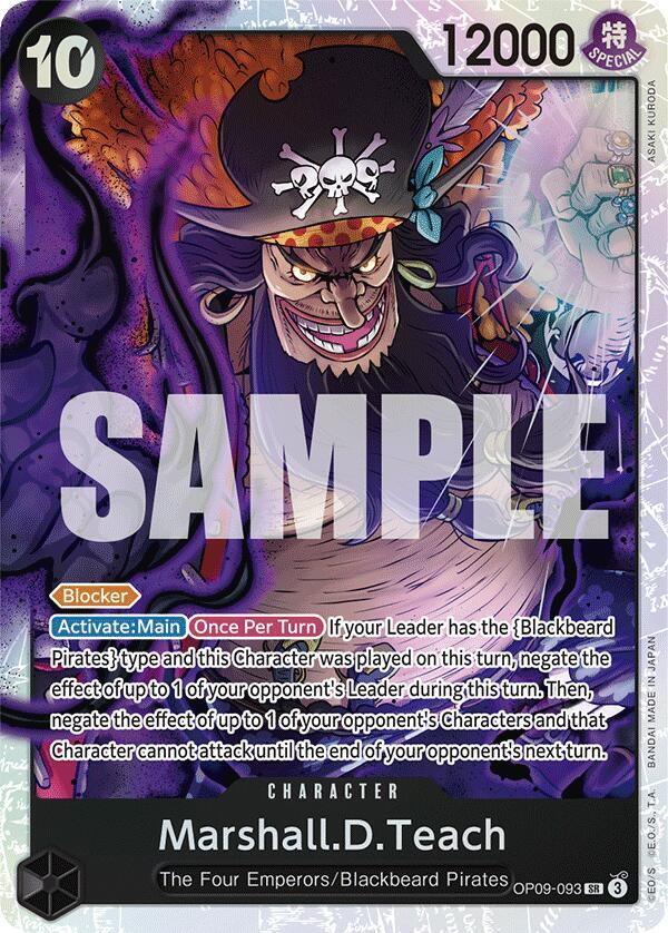 Marshall.D.Teach (093) SR Emperors in the New World OP09-093 NM