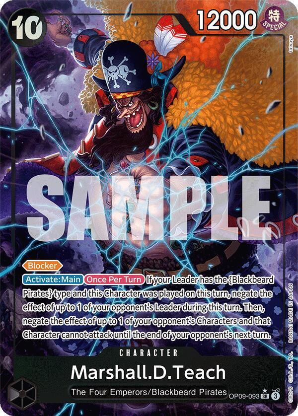 Marshall.D.Teach (093) (Alternate Art) SR Emperors in the New World OP09-093 NM