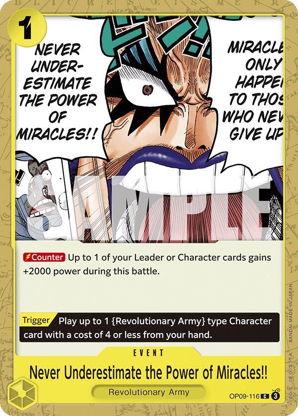 Never Underestimate the Power of Miracles!! C Emperors in the New World OP09-116 NM