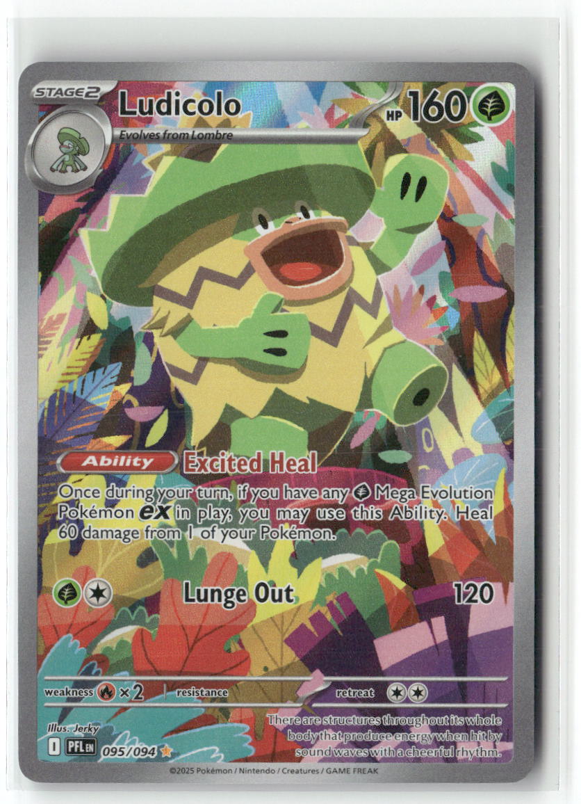 Ludicolo Illustration Rare ME02: Phantasmal Flames 095/094 NM