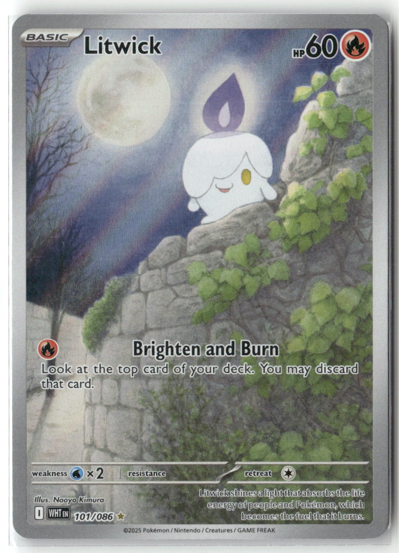 Litwick Illustration Rare SV: White Flare 101/086 NM