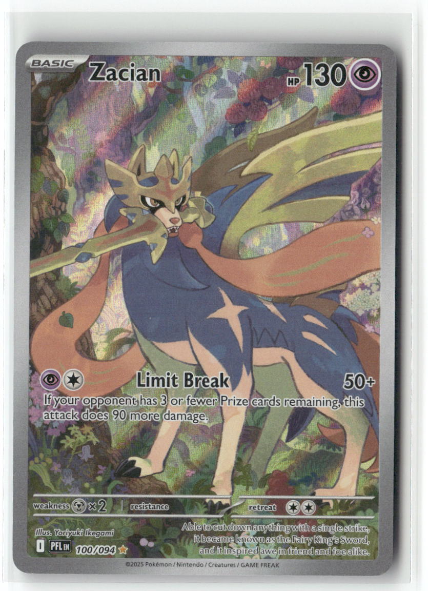 Zacian Illustration Rare ME02: Phantasmal Flames 100/094 NM