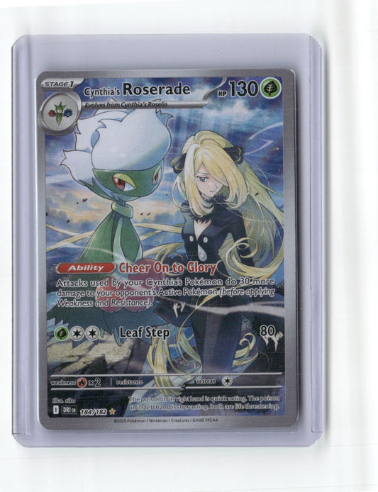 Cynthia's Roserade Illustration Rare SV10: Destined Rivals 184/182 NM