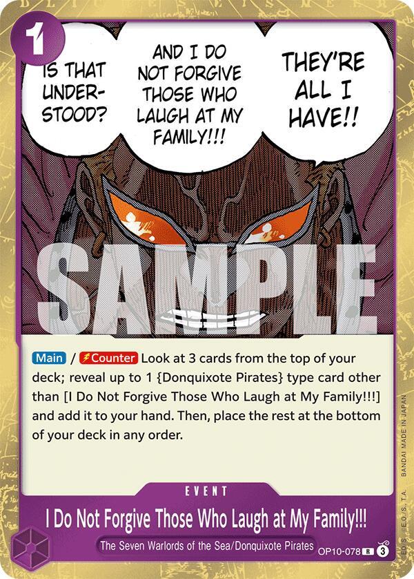 I Do Not Forgive Those Who Laugh at My Family!!! R Royal Blood OP10-078 NM