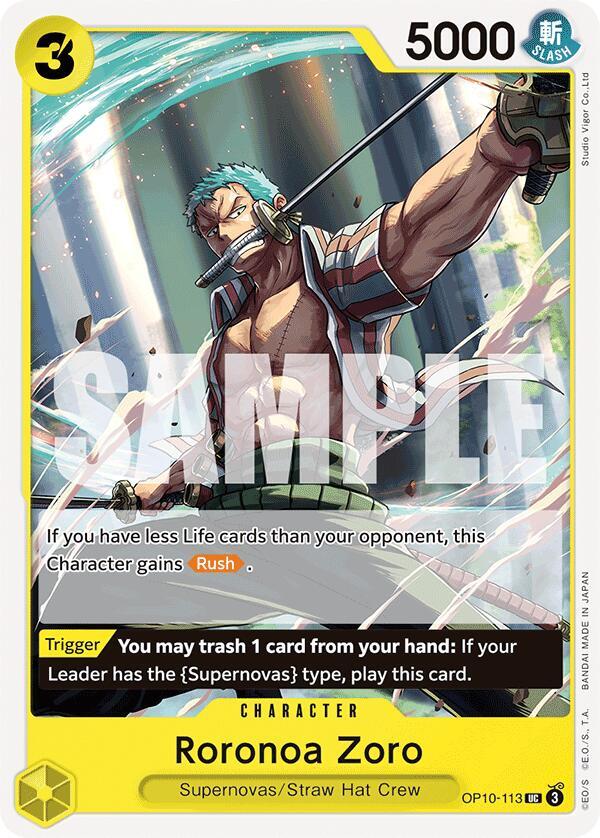 Roronoa Zoro (113) UC Royal Blood OP10-113 NM