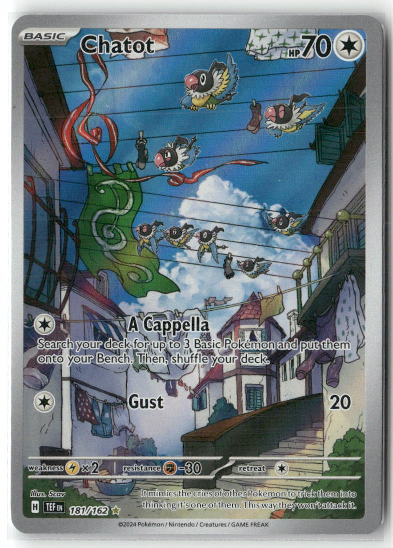 Chatot Illustration Rare SV05: Temporal Forces 181/162 NM