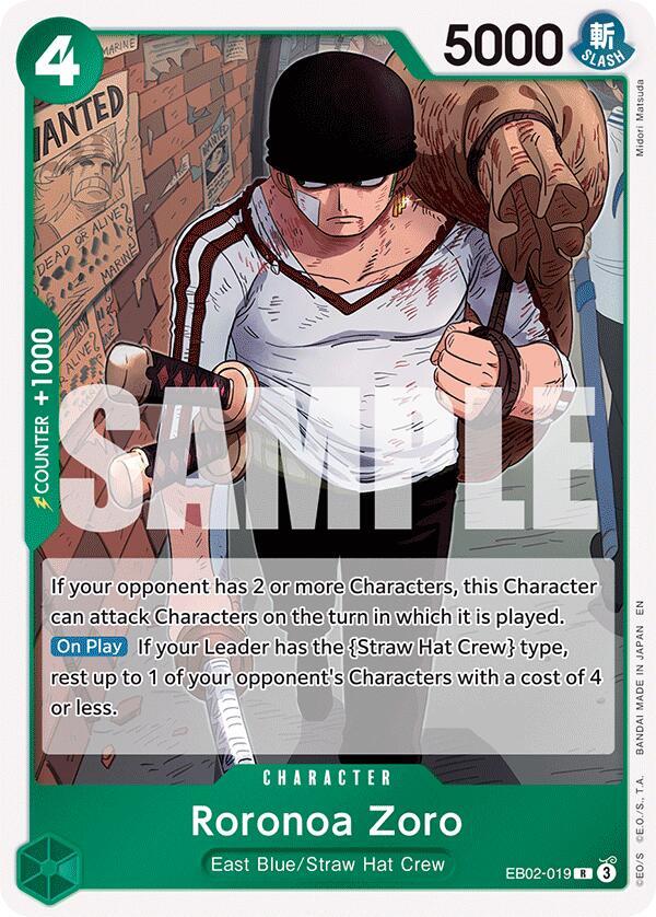 Roronoa Zoro R Extra Booster: Anime 25th Collection EB02-019 NM
