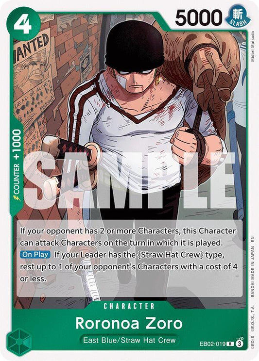 Roronoa Zoro R Extra Booster: Anime 25th Collection EB02-019 NM