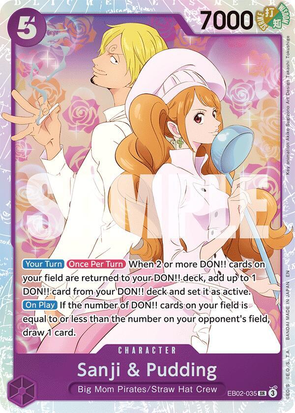 Sanji & Pudding SR Extra Booster: Anime 25th Collection EB02-035 NM
