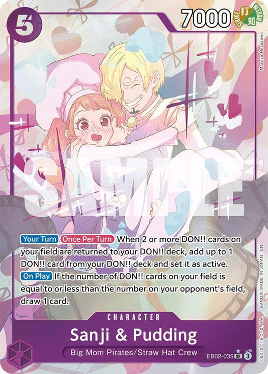 Sanji & Pudding (Alternate Art) SR Extra Booster: Anime 25th Collection EB02-035 NM