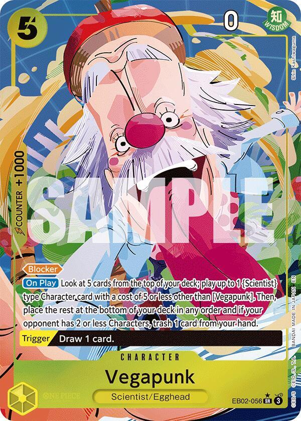 Vegapunk (Alternate Art) SR Extra Booster: Anime 25th Collection EB02-056 NM