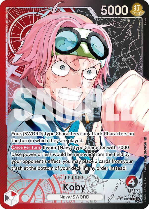 Koby (001) (Alternate Art) L A Fist of Divine Speed OP11-001 NM