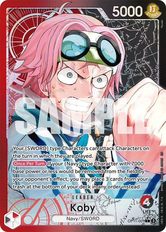 Koby (001) (Alternate Art) L A Fist of Divine Speed OP11-001 NM