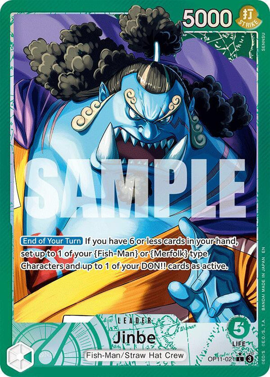 Jinbe (021) (Alternate Art) L A Fist of Divine Speed OP11-021 NM