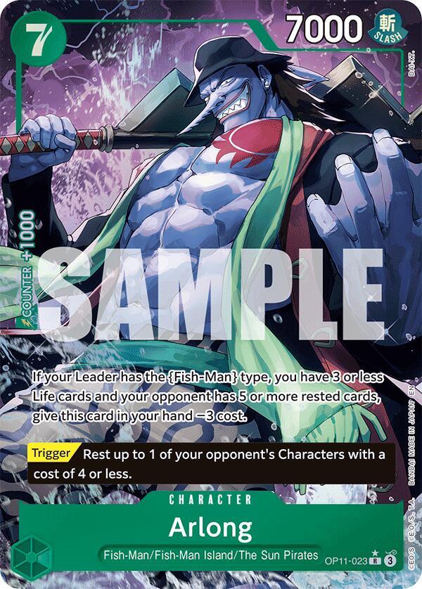 Arlong (Alternate Art) R A Fist of Divine Speed OP11-023 NM