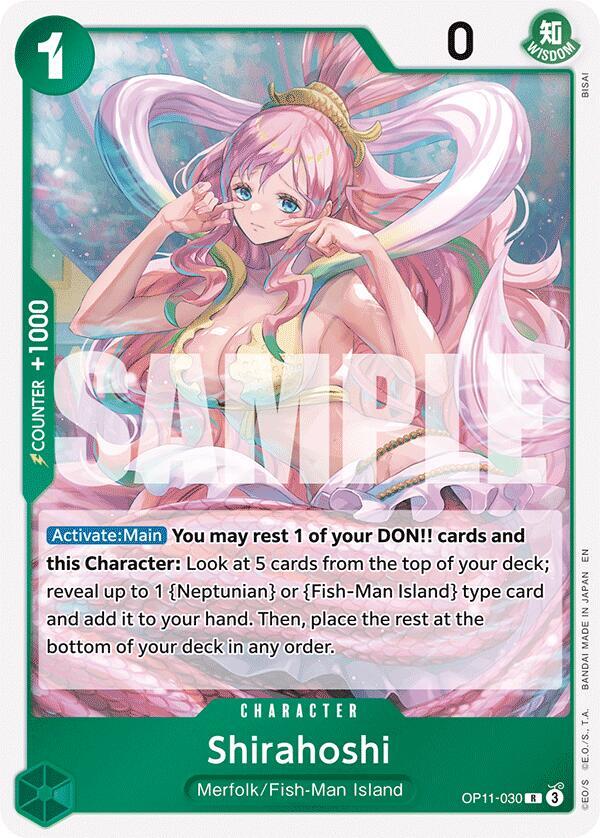 Shirahoshi (030) R A Fist of Divine Speed OP11-030 NM