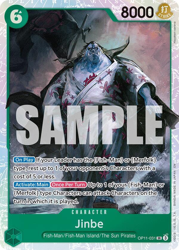 Jinbe (031) SR A Fist of Divine Speed OP11-031 NM