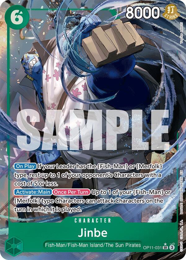 Jinbe (031) (Alternate Art) SR A Fist of Divine Speed OP11-031 NM
