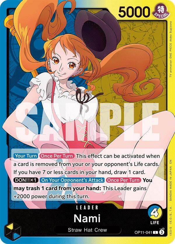Nami (041) L A Fist of Divine Speed OP11-041 NM