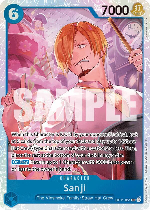 Sanji SR A Fist of Divine Speed OP11-051 NM