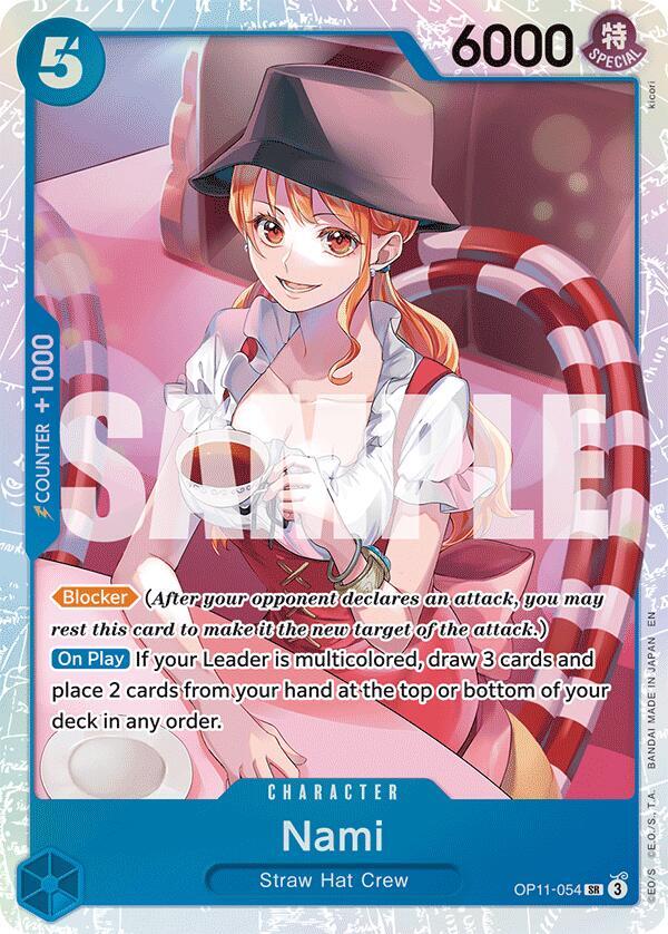 Nami (054) SR A Fist of Divine Speed OP11-054 NM