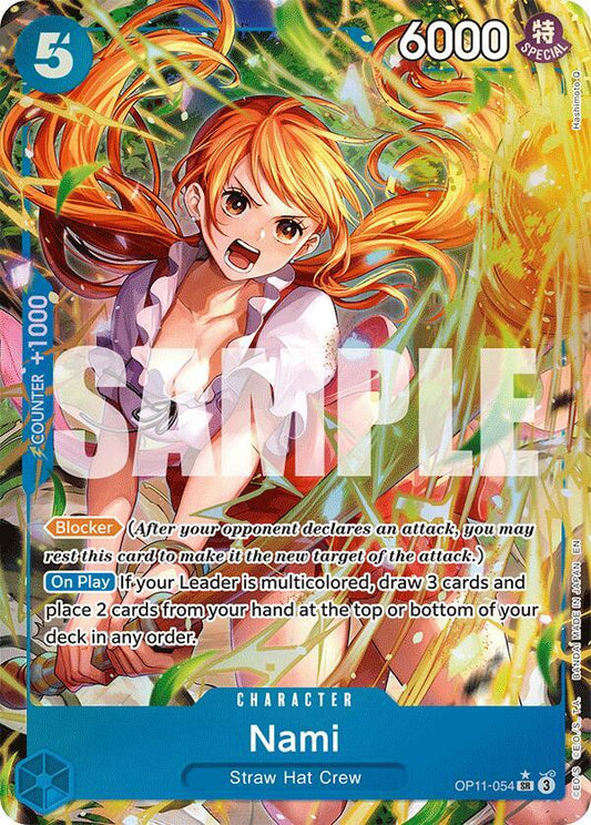 Nami (054) (Alternate Art) SR A Fist of Divine Speed OP11-054 NM