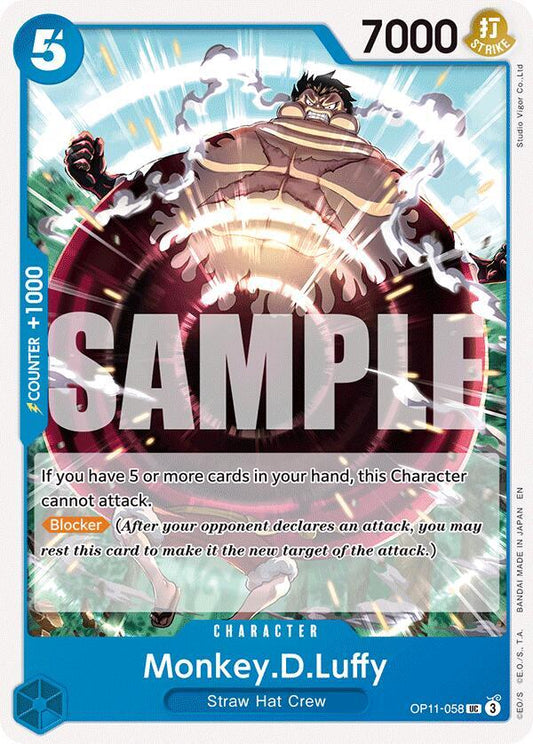 Monkey.D.Luffy (058) UC A Fist of Divine Speed OP11-058 NM