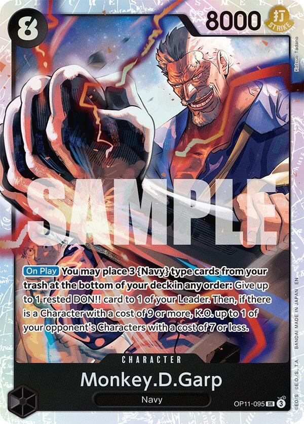 Monkey.D.Garp SR A Fist of Divine Speed OP11-095 NM