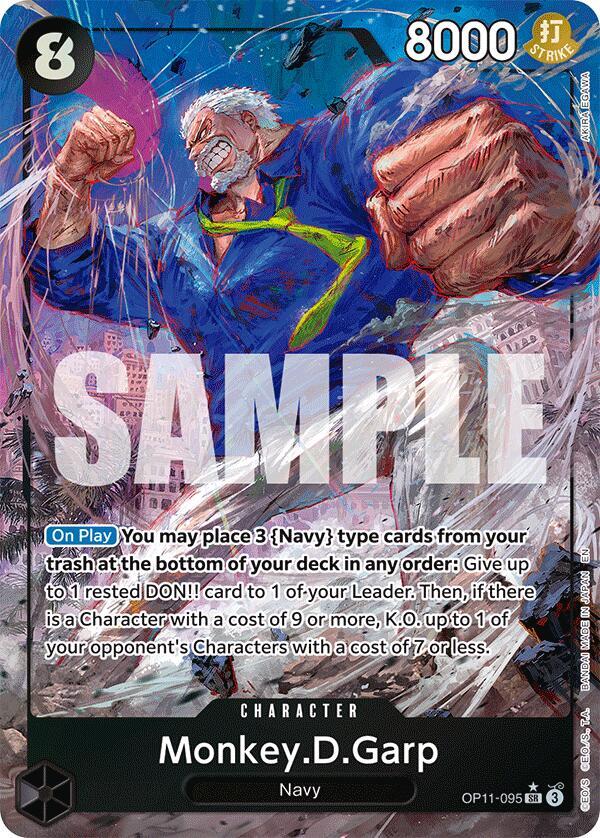 Monkey.D.Garp (Alternate Art) SR A Fist of Divine Speed OP11-095 NM