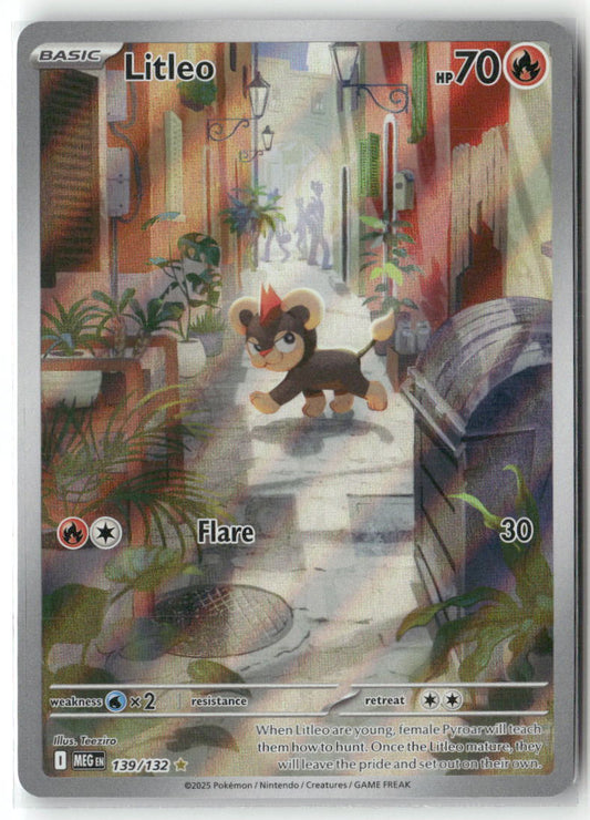 Litleo Illustration Rare ME01: Mega Evolution 139/132 NM