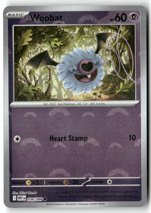 Woobat (Poke Ball Pattern) Common SV: White Flare 036/086 NM