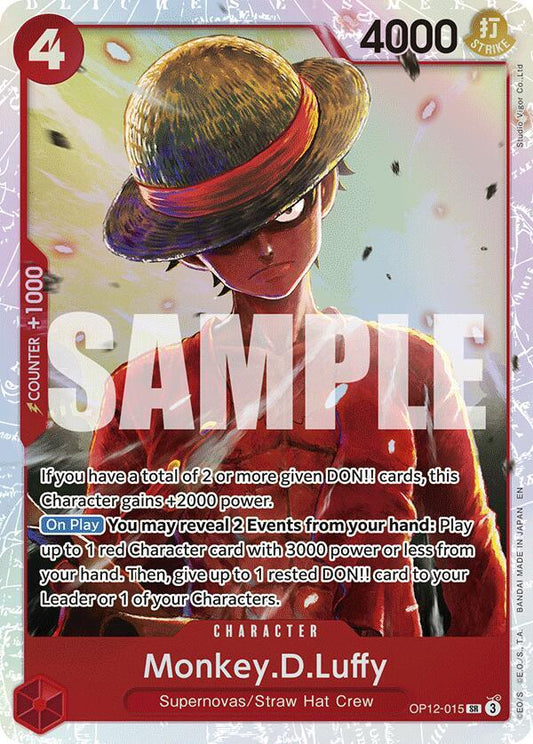 Monkey.D.Luffy SR Legacy of the Master OP12-015 NM