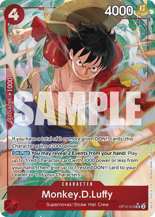 Monkey.D.Luffy (Alternate Art) SR Legacy of the Master OP12-015 NM