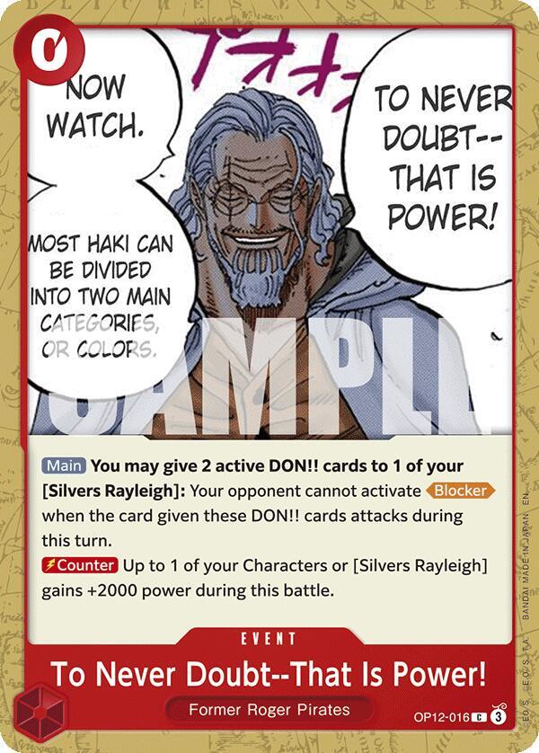 To Never Doubt--That Is Power! C Legacy of the Master OP12-016 NM