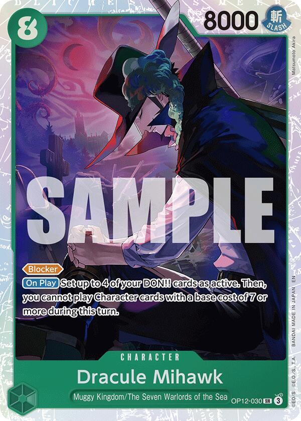 Dracule Mihawk SR Legacy of the Master OP12-030 NM