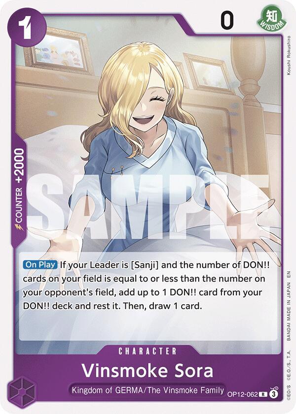 Vinsmoke Sora R Legacy of the Master OP12-062 NM