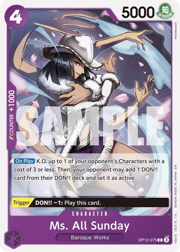 Ms. All Sunday C Legacy of the Master OP12-075 NM